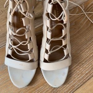 Aquazurra Amazon Sandals.  Color is Nude size 7